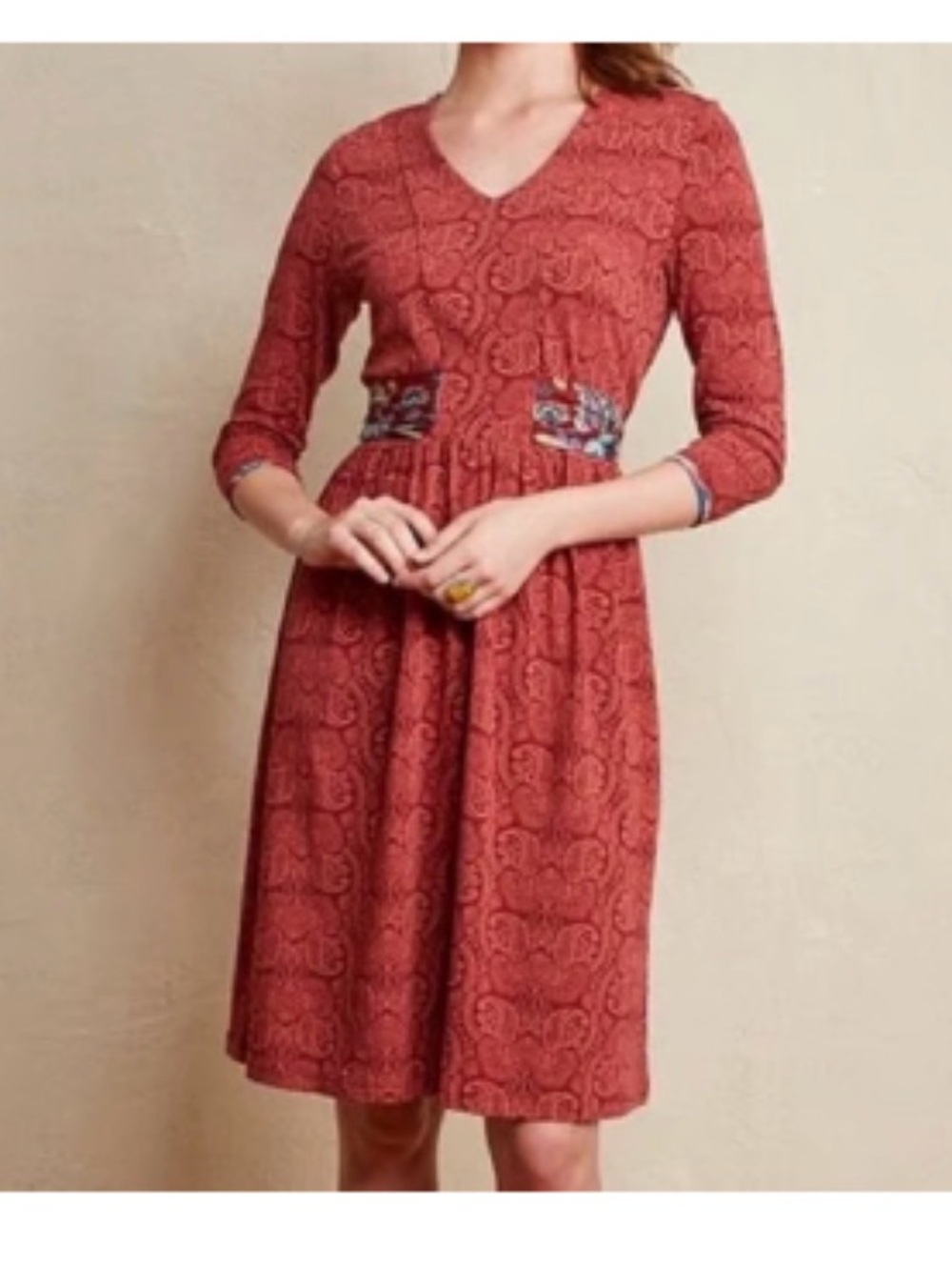 Matilda Jane Ariana Paisley Print Midi Dress Size Sm Whimsy Office Teacher